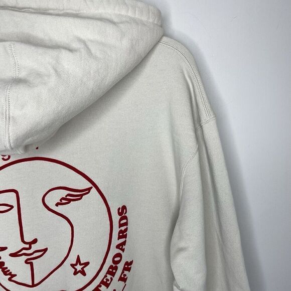 VIOLETTE_FR x Bisous Skateboards Hoodie Women Medium Beige Logo AVEC AMOUR - Picture 6 of 9